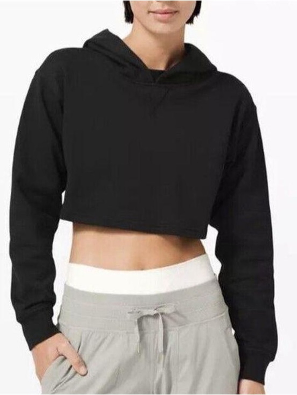 Lululemon Cropped Hoodie Black | Women’s Size 2